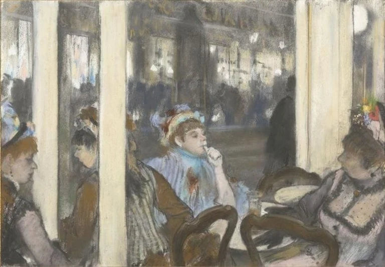 Un café boulevard Montmartre par Edgar Degas – reproduction peinture à l’huile sur toile
