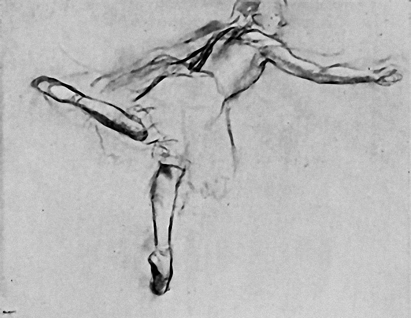 Danseuse de profil par Edgar Degas – reproduction peinture à l’huile sur toile