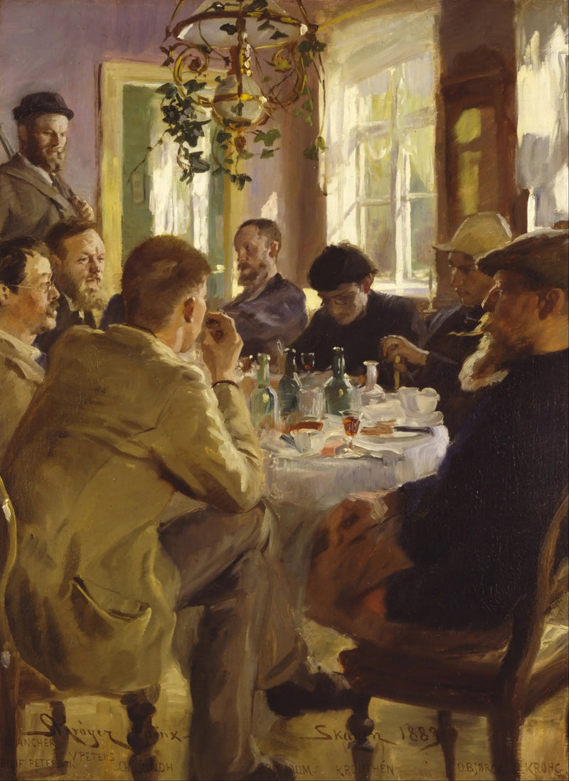 อาหารเช้าของศิลปินที่โรงแรม Brøndum - Peder Severin Krøyer