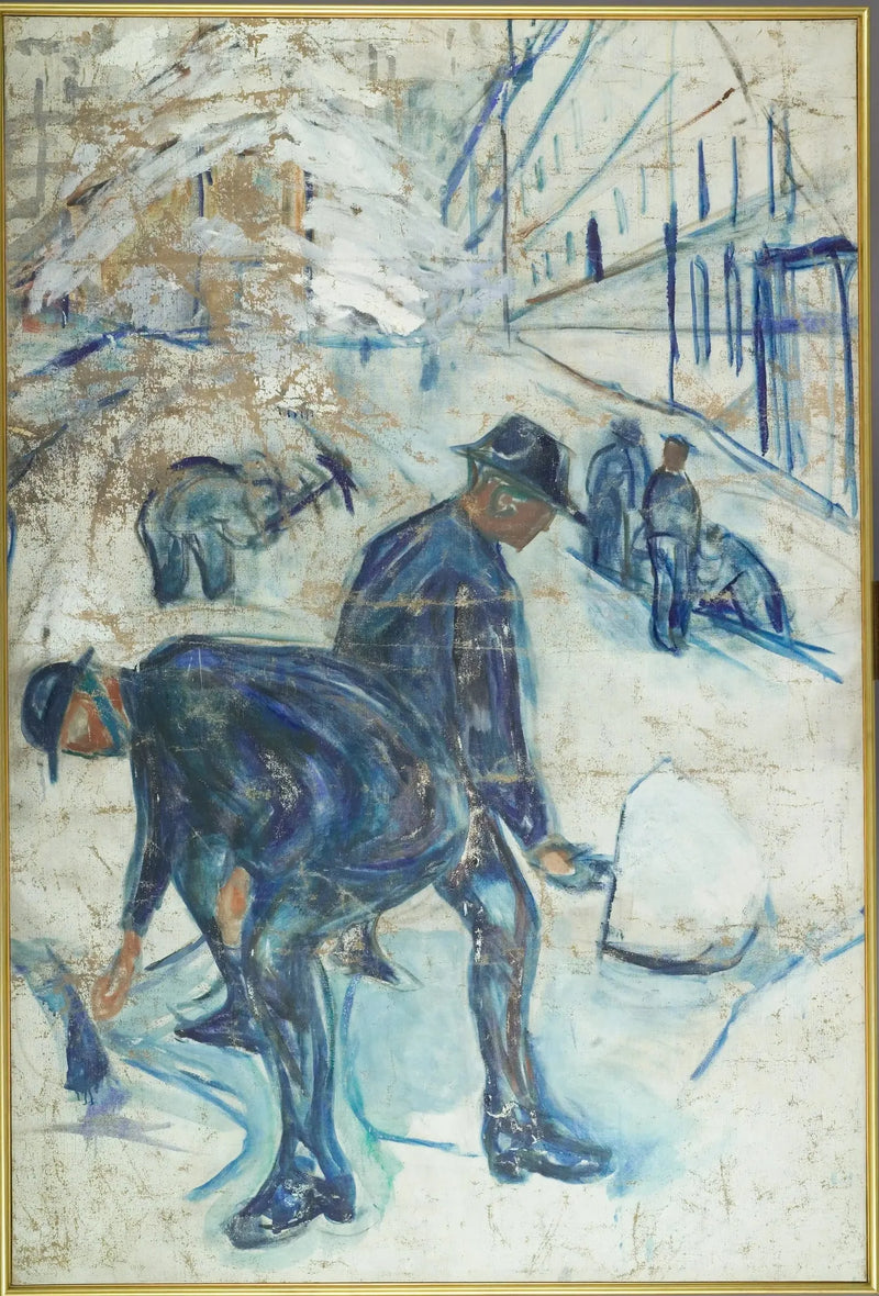 เครื่องกวาดหิมะในสถานที่ก่อสร้าง - Edvard Munch