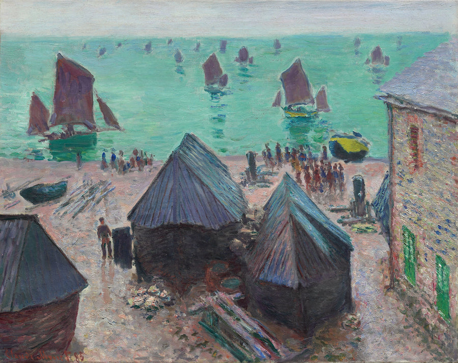 การออกเดินทางของเรือ, Étretat W1025 - Claude Monet