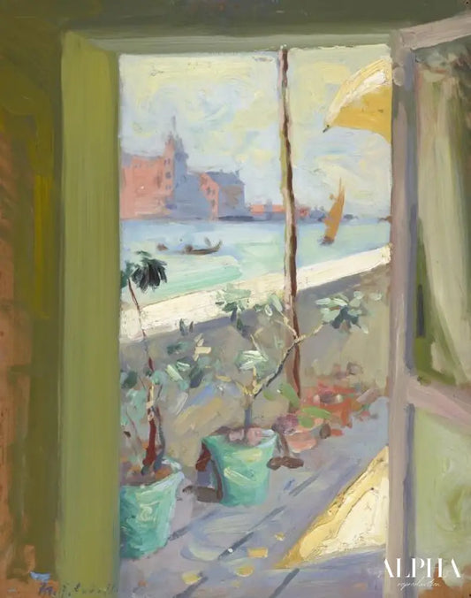 Depuis l'hôtel Calcina - Francis Cadell - Reproductions de tableaux et peintures haut de gamme