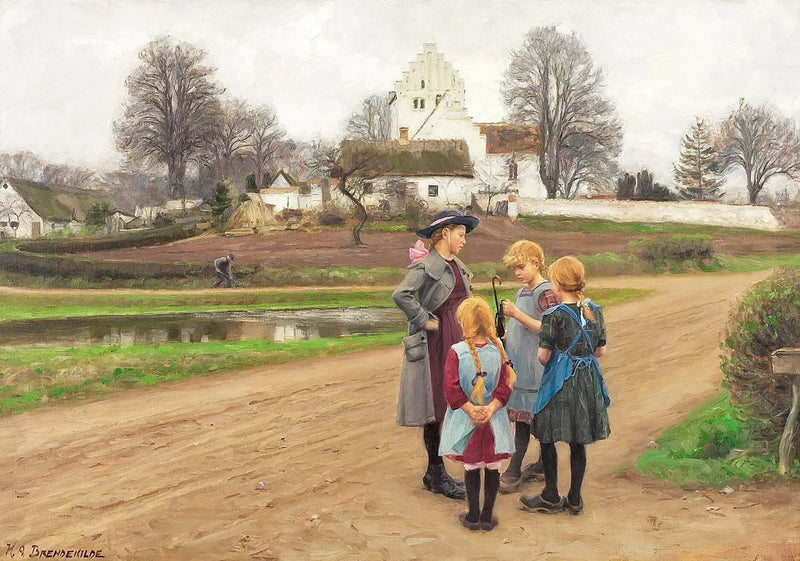 จากถนนที่ Hjembæk - H. A. Brendekilde