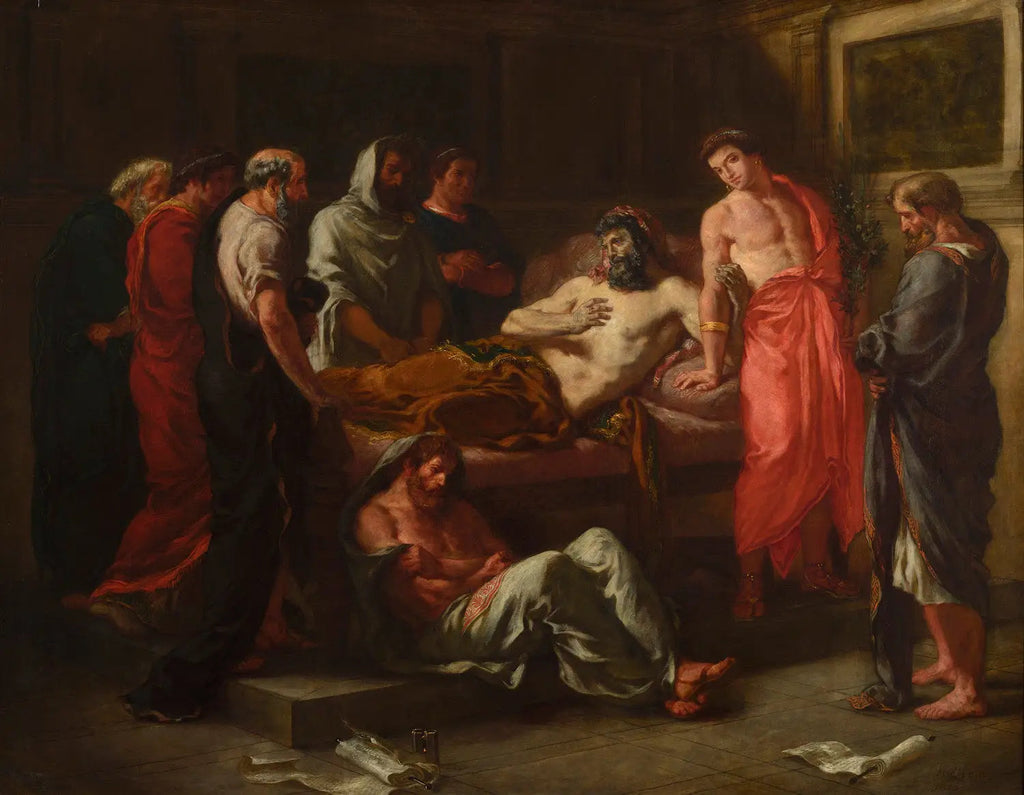 Dernières Paroles de l'empereur Marc Aurèle - Eugène Delacroix image 1 tableau peint à l’huile sur toile