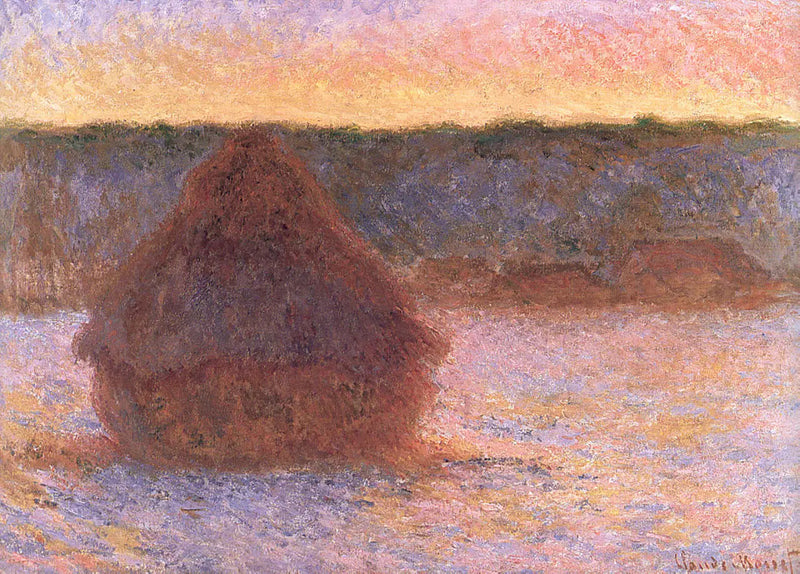 ฟางข้าวในยามพระอาทิตย์ตก, อากาศหนาวจัด - Claude Monet