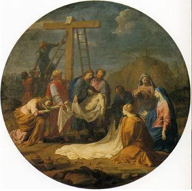 Descente de croix - Eustache Le Sueur image 1 reproduction de peinture à l’huile