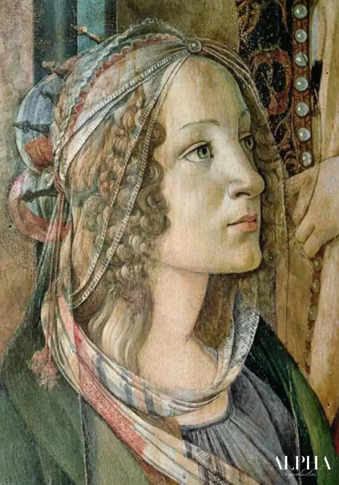 Détail de Sainte Catherine du retable de San Barnaba - Sandro Botticelli - Reproductions de tableaux et peintures haut de gamme