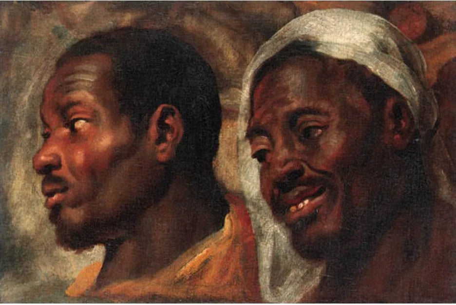 Deux études sur les hommes africains - Jacob Jordaens image 1 tableau peint à l’huile sur toile