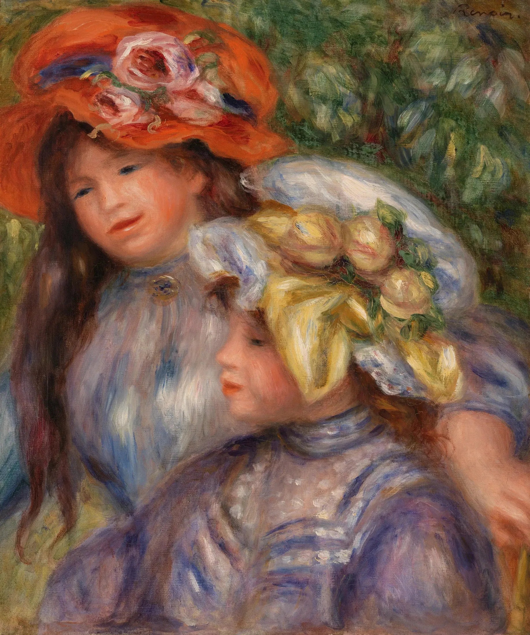 Deux filles - Pierre-Auguste Renoir image 1 copie peinte à la main à l’huile