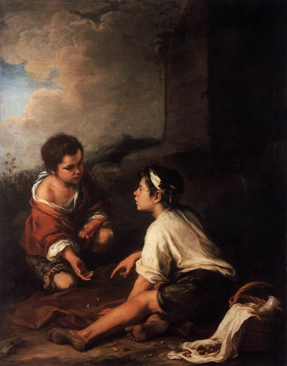 Deux garçons jouant aux dés - Bartolomé Esteban Murillo - Alpha Reproduction