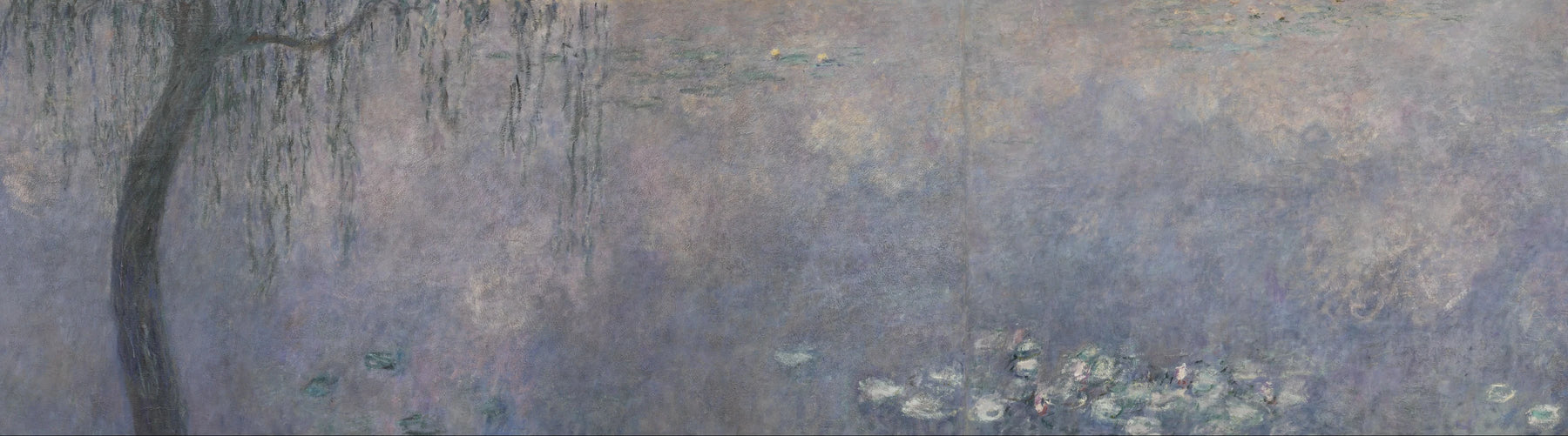 Détail du saule gauche et des nymphéas dans Les Deux Saules INV 20104