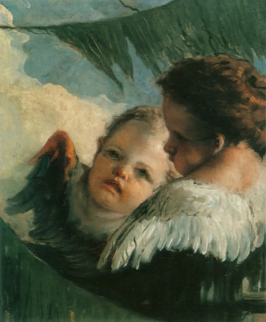 Deux têtes d'anges - Giovanni Battista Tiepolo image 1 copie de tableau peinte à la main