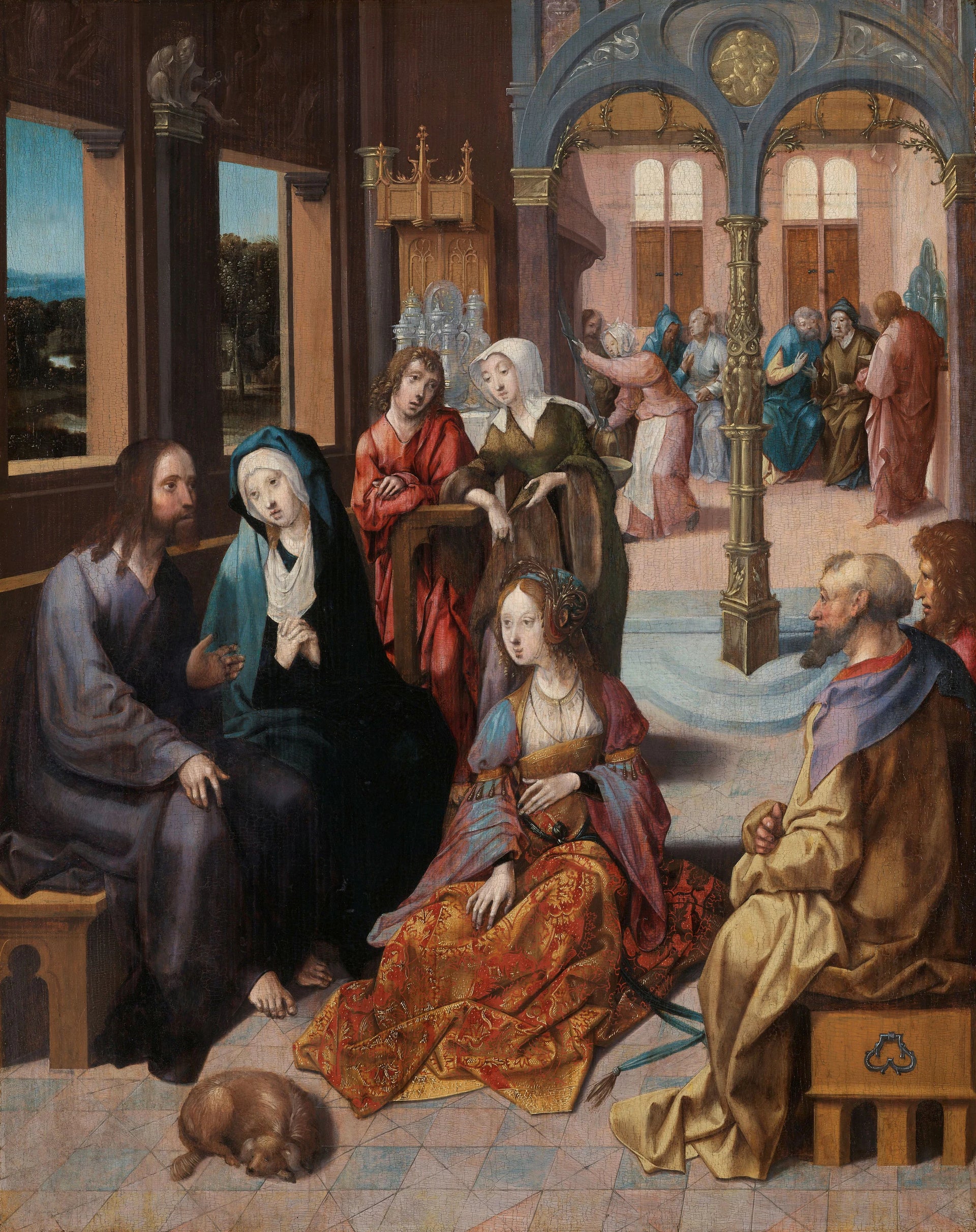 Deuxième visite de Jésus à la maison de Marie et Marthe - Cornelis Engebrechtsz