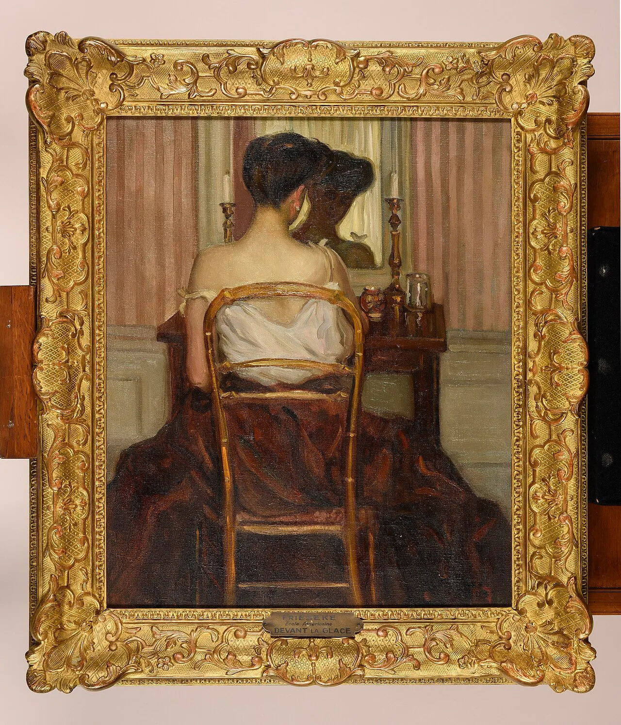 Devant la glace - Frederick Carl Frieseke image 1 tableau peint à l’huile sur toile