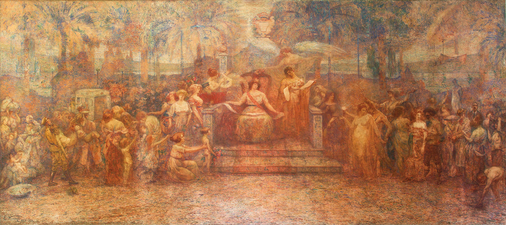Deveres da Cidade (Painel central do Tríptico) - Eliseu Visconti image 1 reproduction de peinture à l’huile
