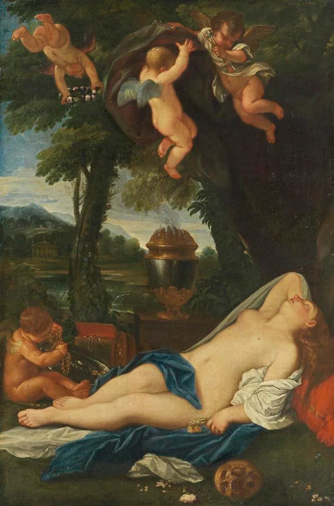 Die Eitelkeit des Irdischen - Carlo Maratta image 1 copie de tableau peinte à la main