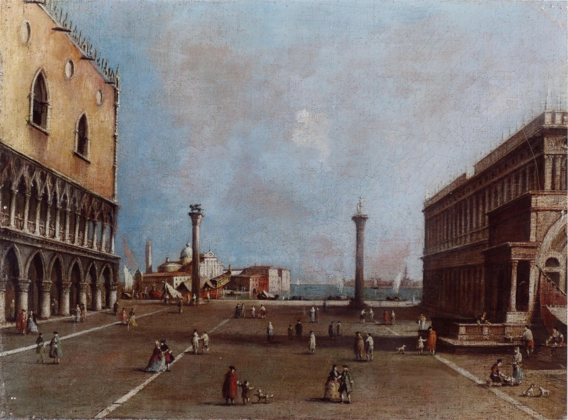 Die Piazzetta mit San Giorgio Maggiore - Francesco Guardi image 1 copie de tableau peinte à la main