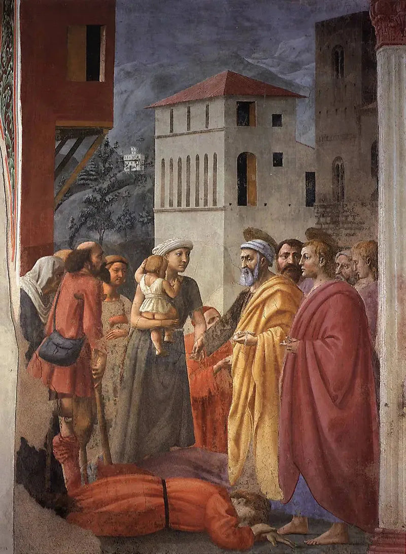 การแจกทานและความตายของอานานี - Masaccio
