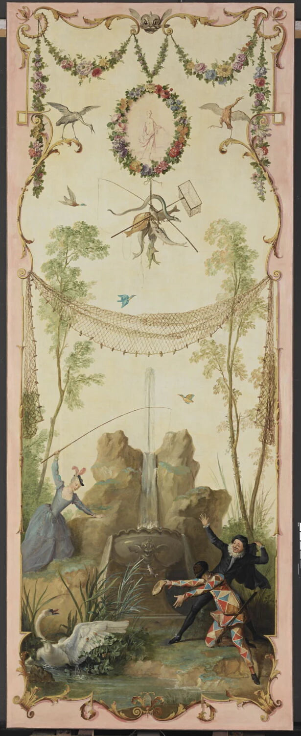 Les Divertissements champêtres : La Pêche - Jean-Baptiste Oudry