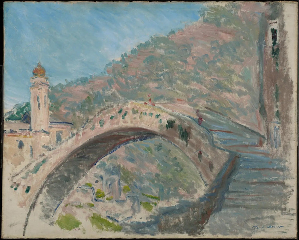 Dolceacqua, le vieux pont sur la Nervia - Claude Monet image 1 tableau peint à l’huile sur toile