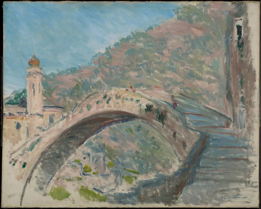 Dolceacqua, สะพานเก่าเหนือแม่น้ำ Nervia - Claude Monet