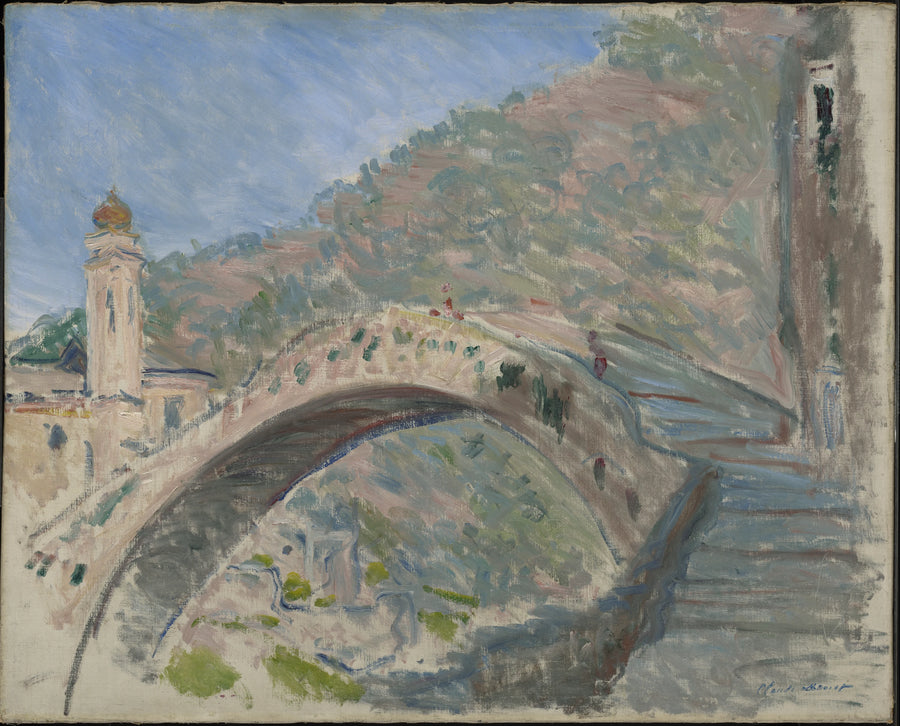 Dolceacqua, สะพานเก่าเหนือแม่น้ำ Nervia - Claude Monet