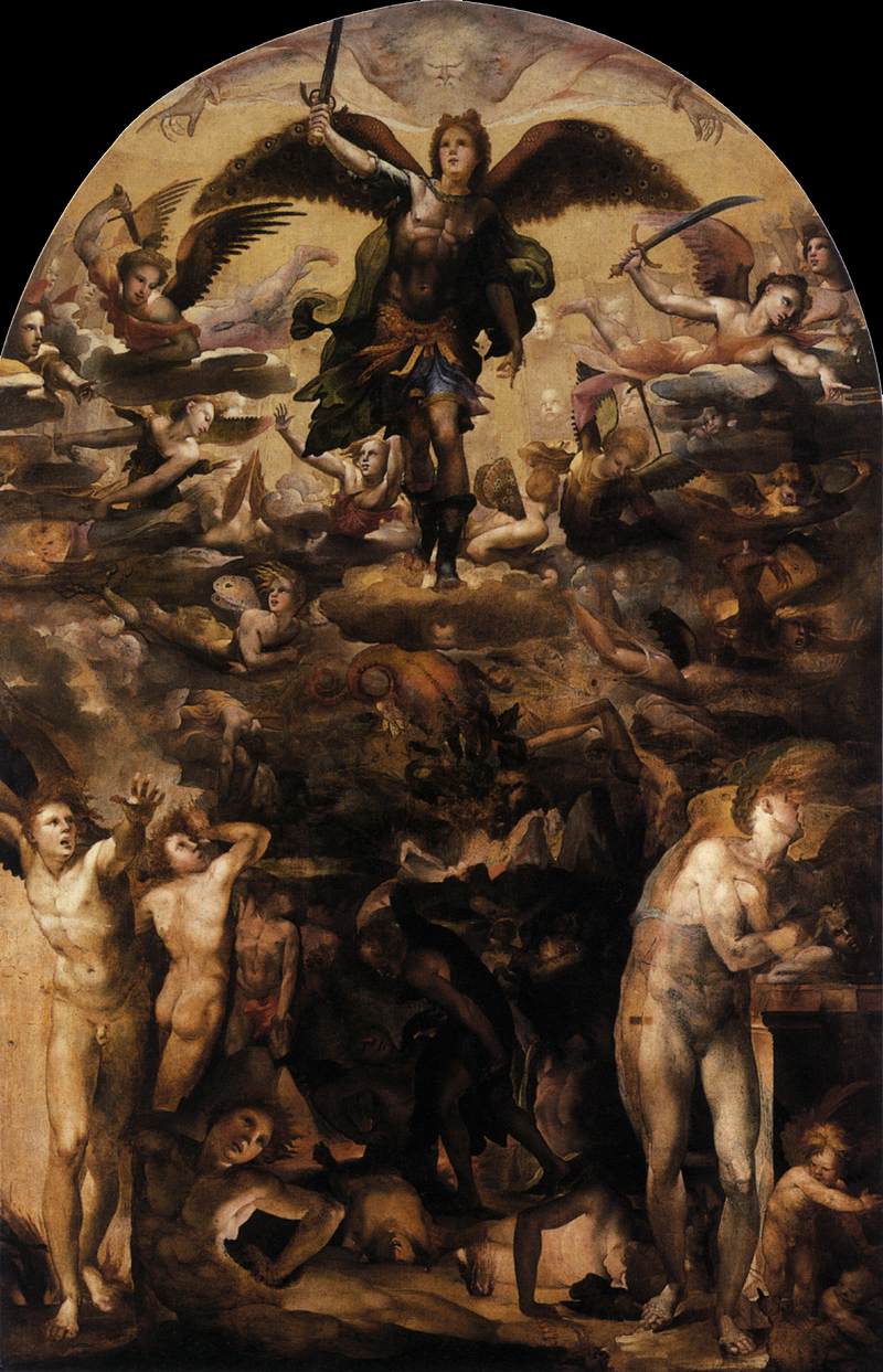 Saint Michel chassant les anges rebelles - Domenico Beccafumi