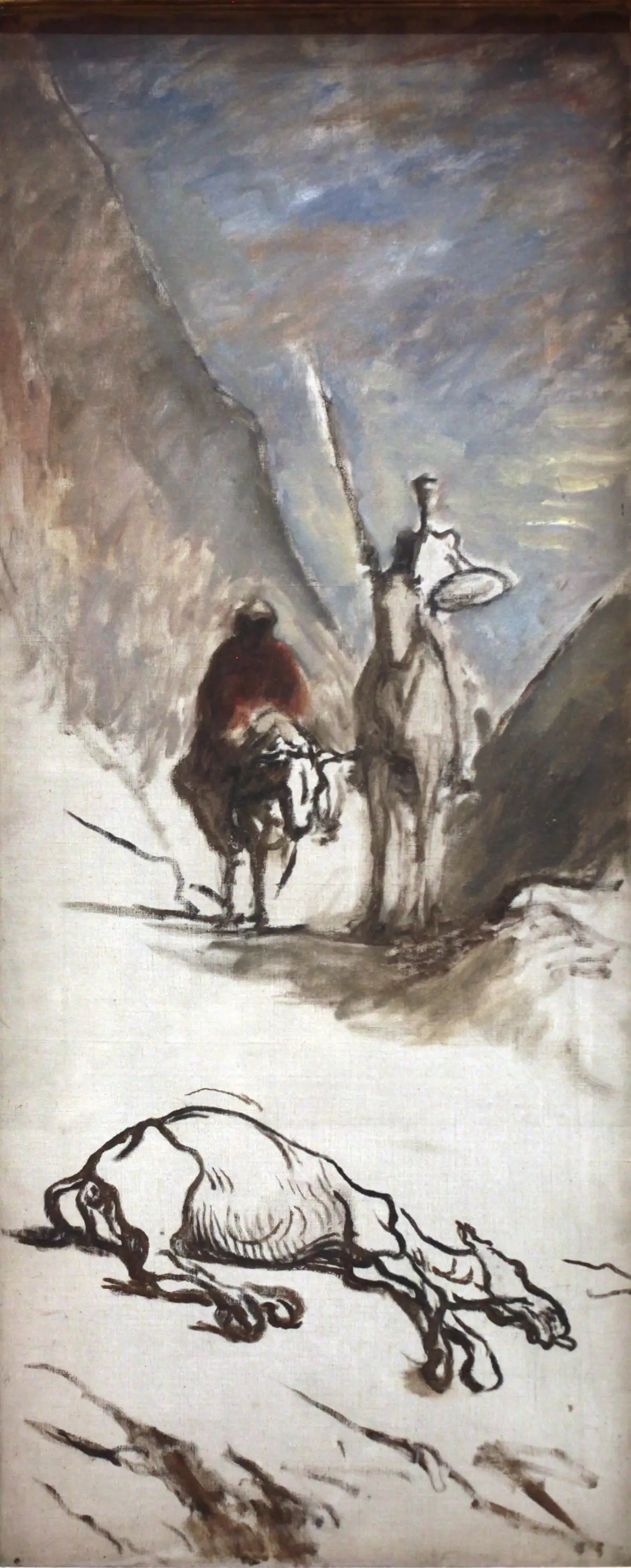 Don Quichotte et la mule morte - Honoré Daumier image 1 copie peinte à la main à l’huile