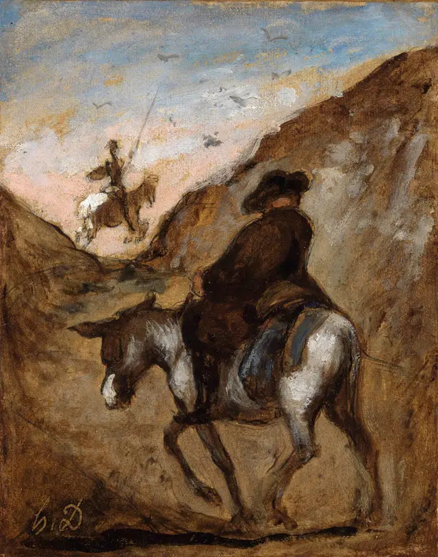 Don Quichotte et Sancho Panza - Honoré Daumier image 1 tableau peint à l’huile sur toile