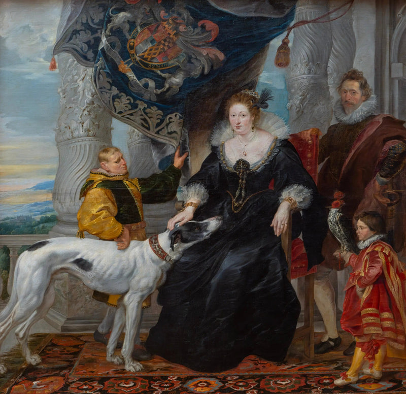 ภาพเหมือนคู่ของ Alethea Talbot (1585-1654), เคาน์เตสแห่ง Arundel และ Sir Dudley Carleton (1573-1632), พร้อมด้วยผู้รับใช้สองคน - ปีเตอร์ พอล รูเบนส์