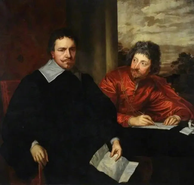 ภาพเหมือนคู่ของ Thomas Wentworth, อันดับที่หนึ่งของ Strafford (1593-1641) กับเลขาธิการของเขา Sir Philip Mainwaring (1589-1661) - Antoine van Dyck
