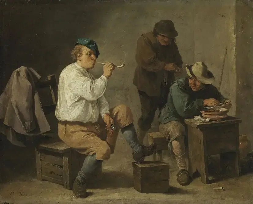 Drei Bauern - David Teniers le Jeune image 1 tableau peint à l’huile sur toile