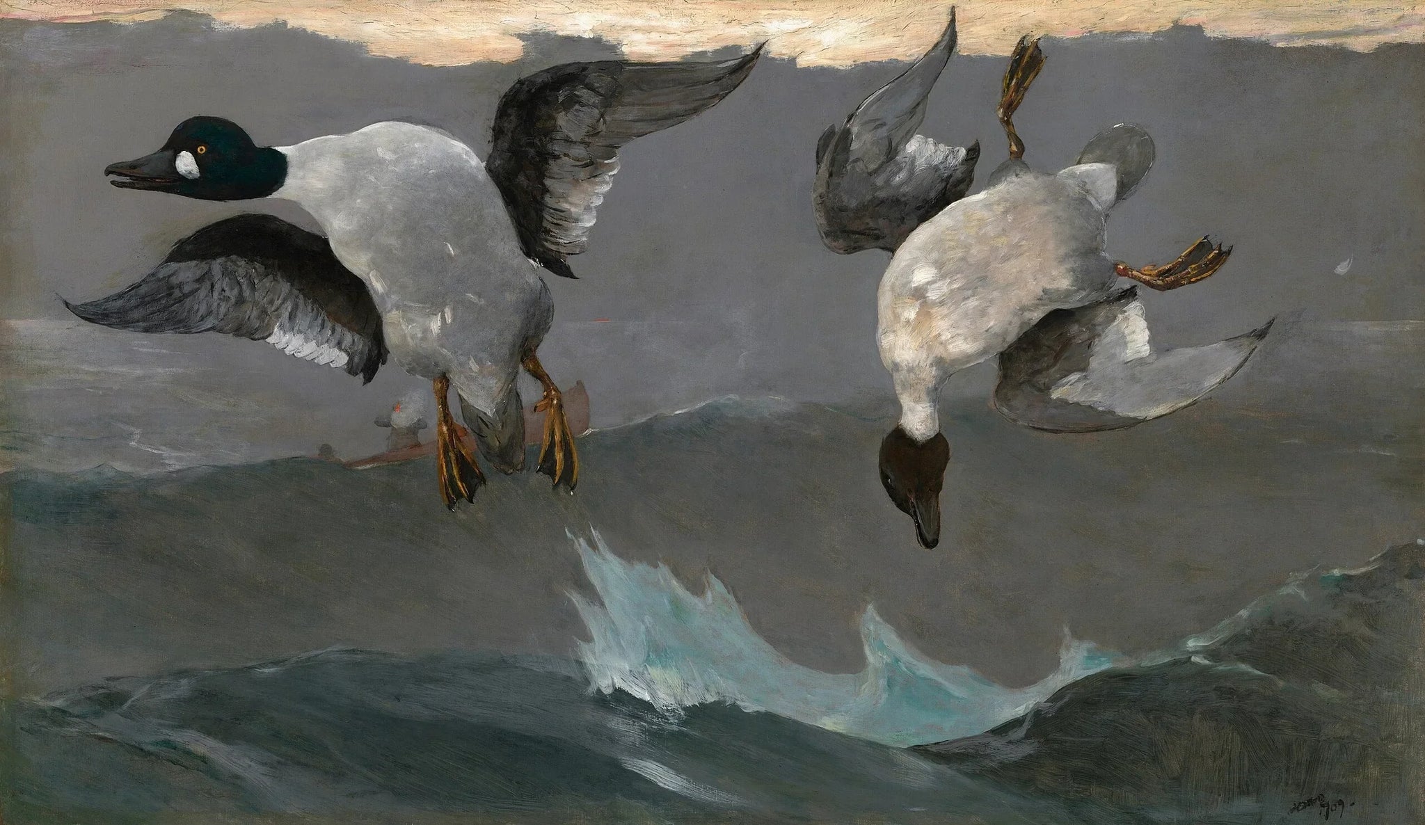 Droite et gauche - Winslow Homer image 1 reproduction artisanale de tableau