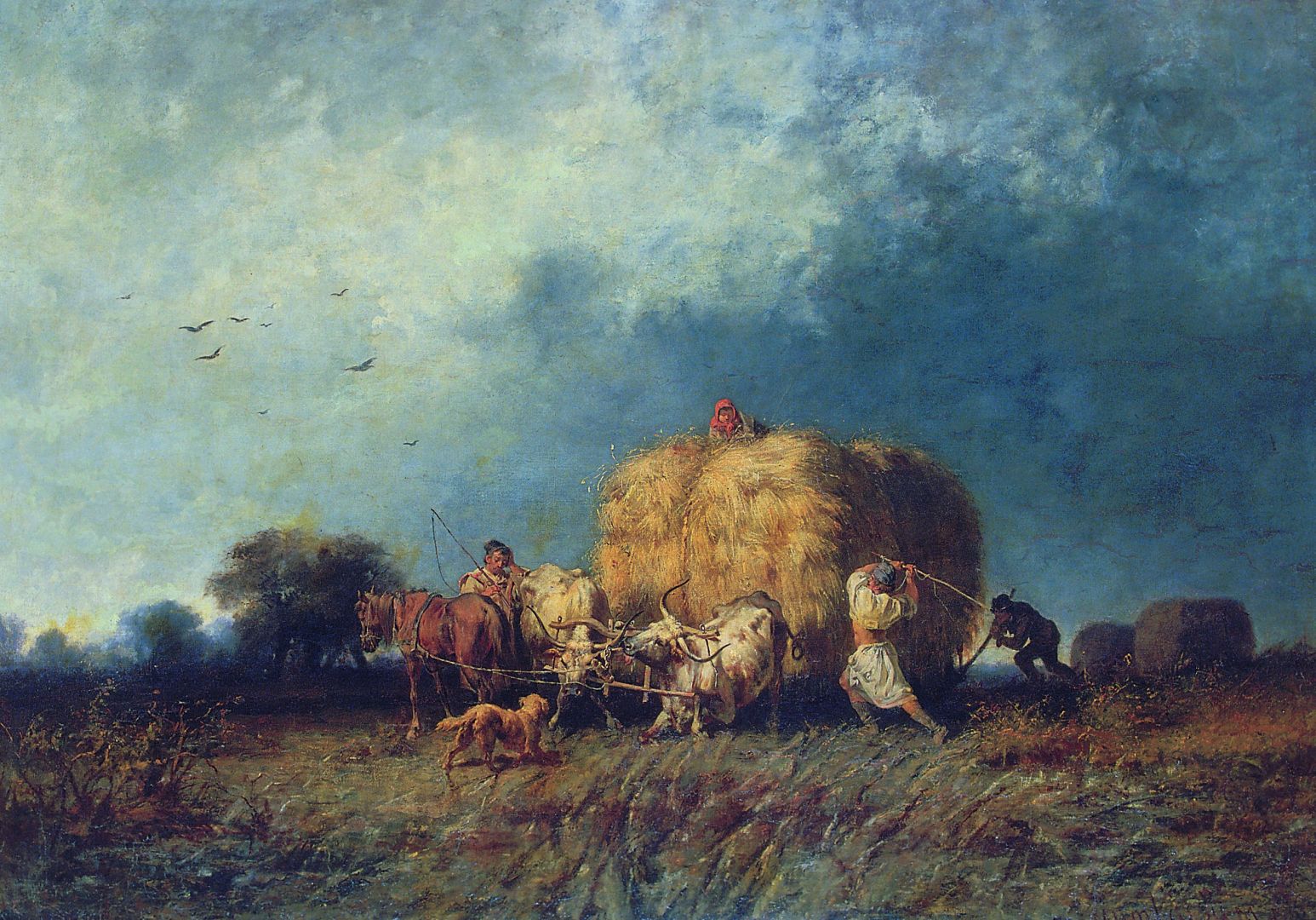 Dűlő szénásszekér - Mihály Munkácsy image 1 reproduction réalisée par Alpha Reproduction