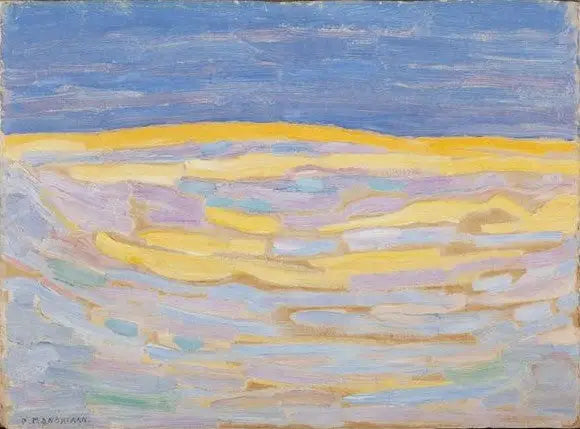 Reproduction du tableau « Dune I - Piet Mondrian » par Alpha Reproduction en peinture à l’huile