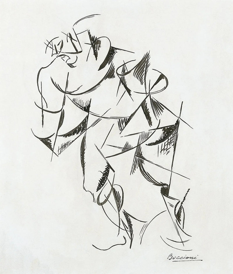 ความกระฉับกระเฉงของร่างกายมนุษย์ : Boxer - Umberto Boccioni