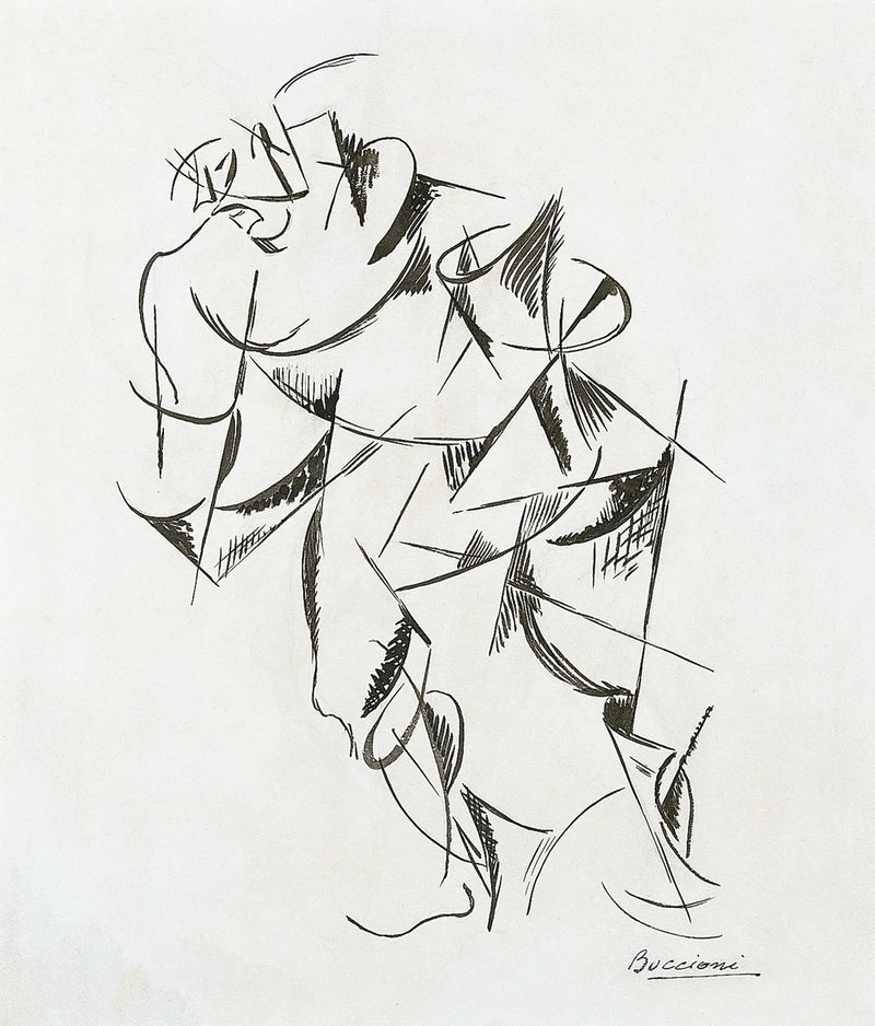 ความกระฉับกระเฉงของร่างกายมนุษย์ : Boxer - Umberto Boccioni