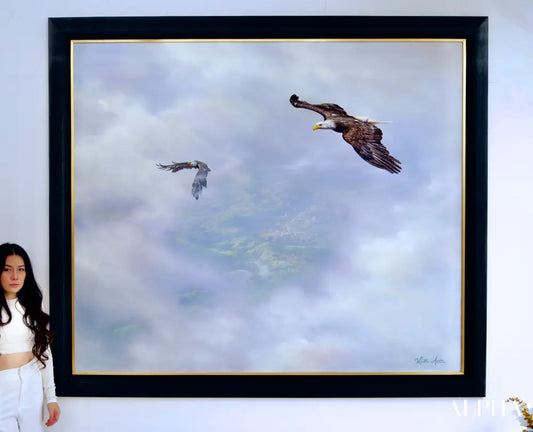 Eagles in Flight – Issaret | 200 x 170 cm Reproductions de tableaux à la peinture à l’huile