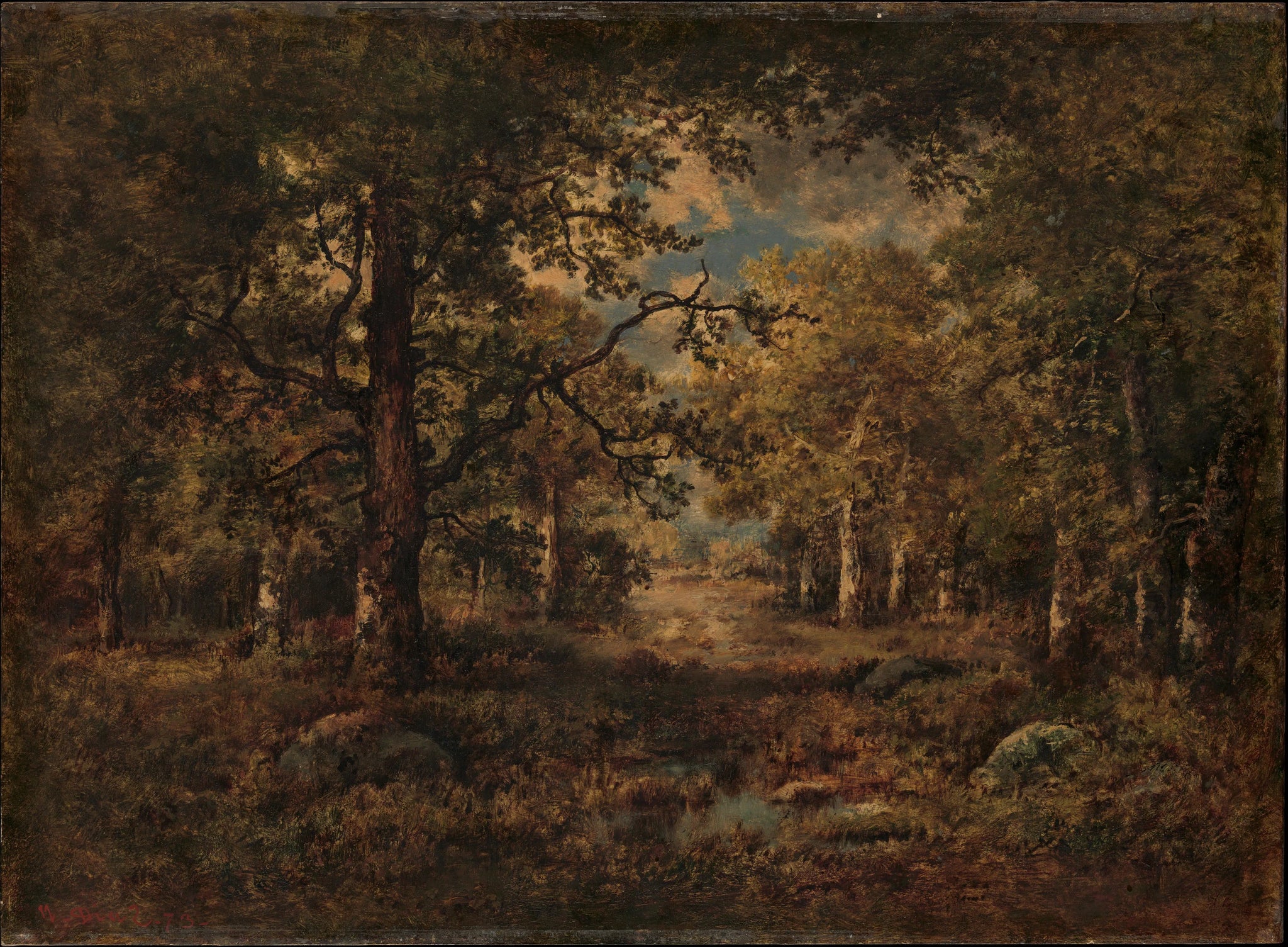 Une échappée à travers les arbres : Fontainebleau - Narcisse-Virgile Diaz de la Peña
