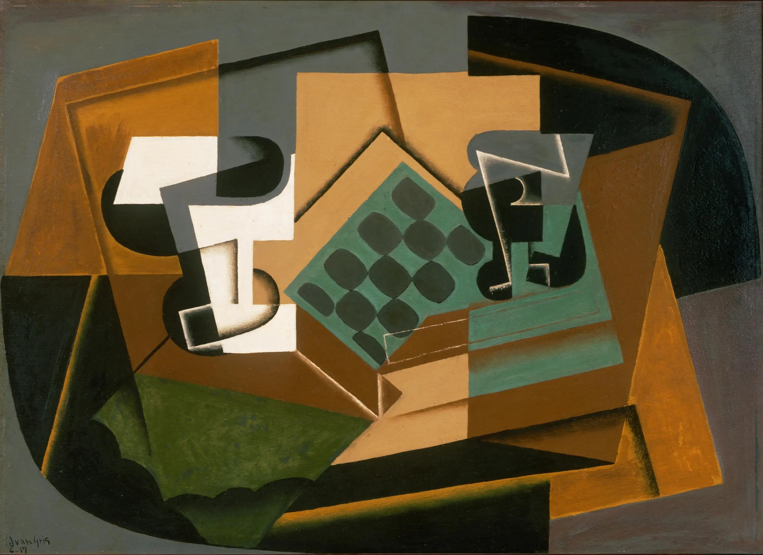 Échiquier verre et plat - Juan Gris - Alpha Reproduction