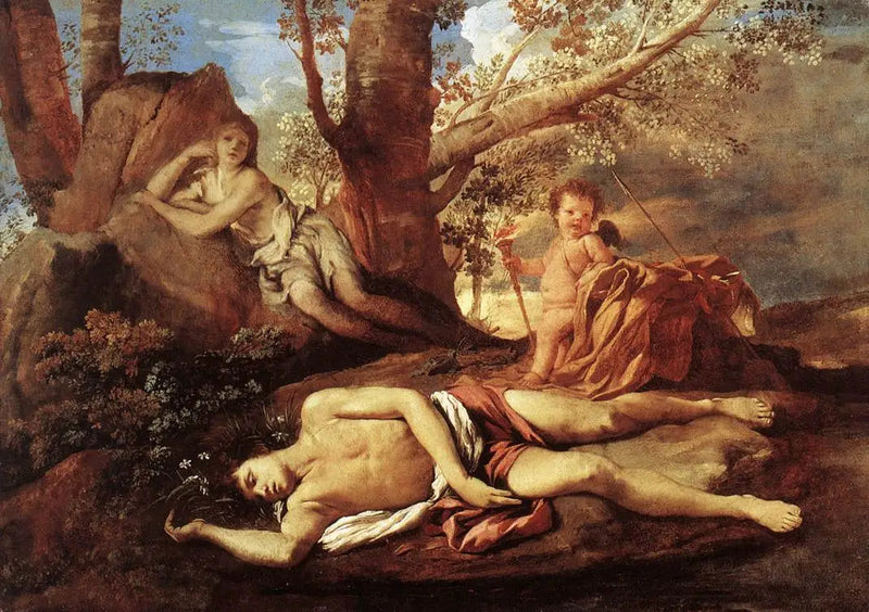 สะท้อนและนาร์ซิส - Nicolas Poussin
