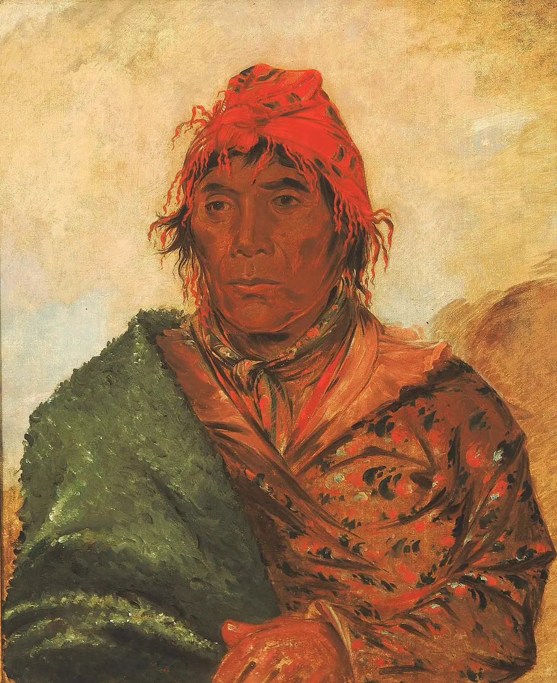 Ee-mat-lá-, roi Phillip, deuxième chef - George Catlin image 1 reproduction d’œuvre d’art à l’huile