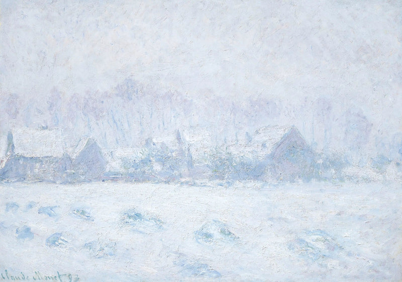 เอฟเฟกต์หิมะที่กีแวร์นี - Claude Monet