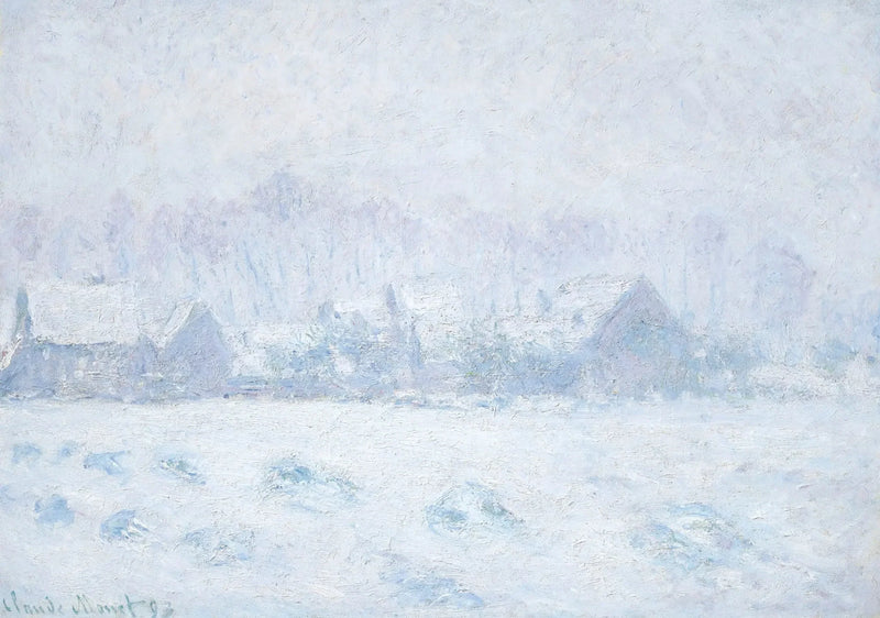 เอฟเฟกต์หิมะที่กีแวร์นี - Claude Monet