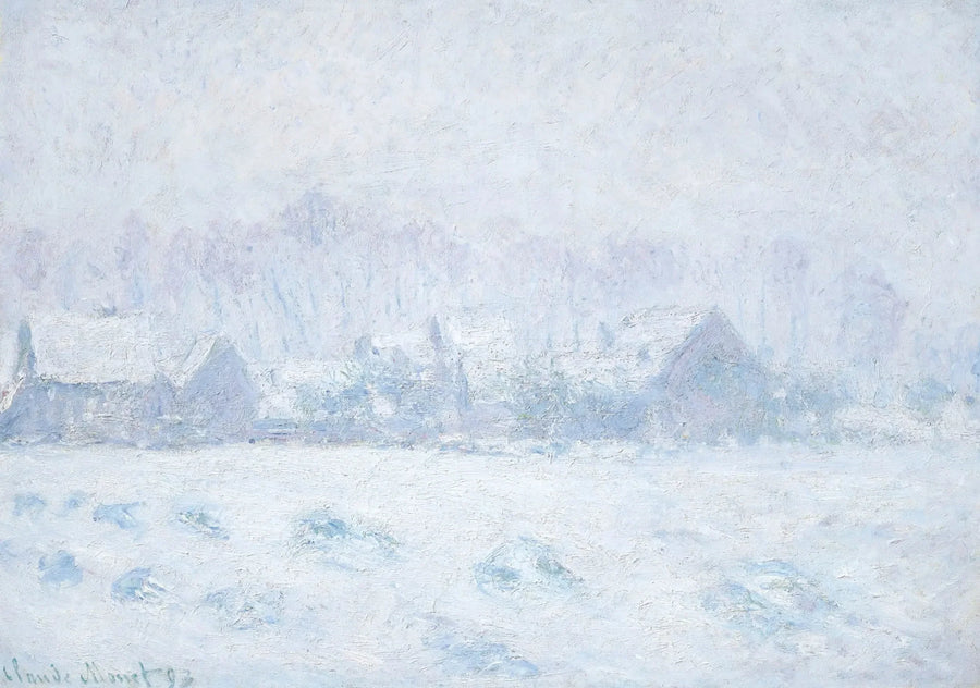 เอฟเฟกต์หิมะที่กีแวร์นี - Claude Monet