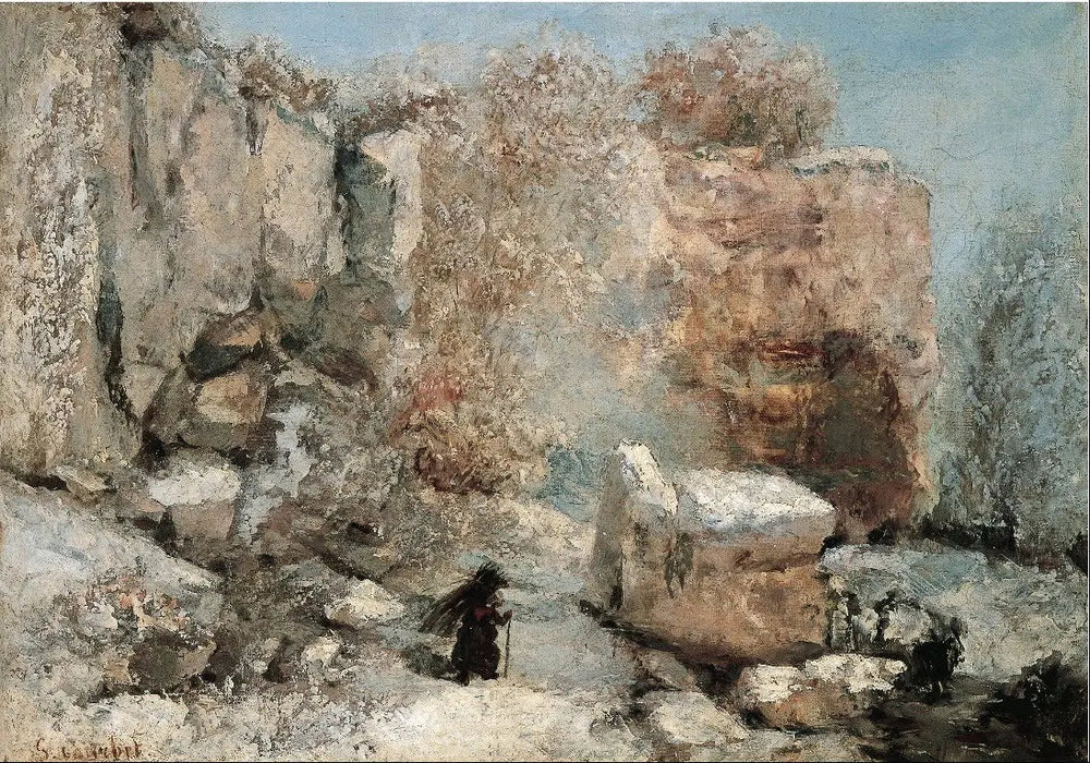 Effet de neige dans une carrière - Gustave Courbet image 1 tableau peint à l’huile sur toile