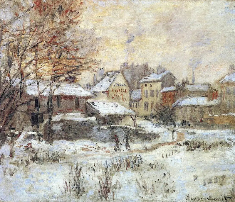 เอฟเฟกต์หิมะ พระอาทิตย์ตก - Claude Monet