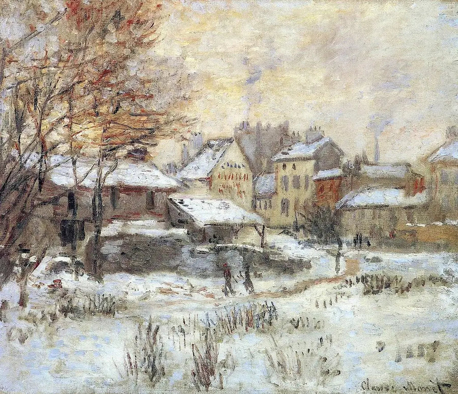 เอฟเฟกต์หิมะ พระอาทิตย์ตก - Claude Monet