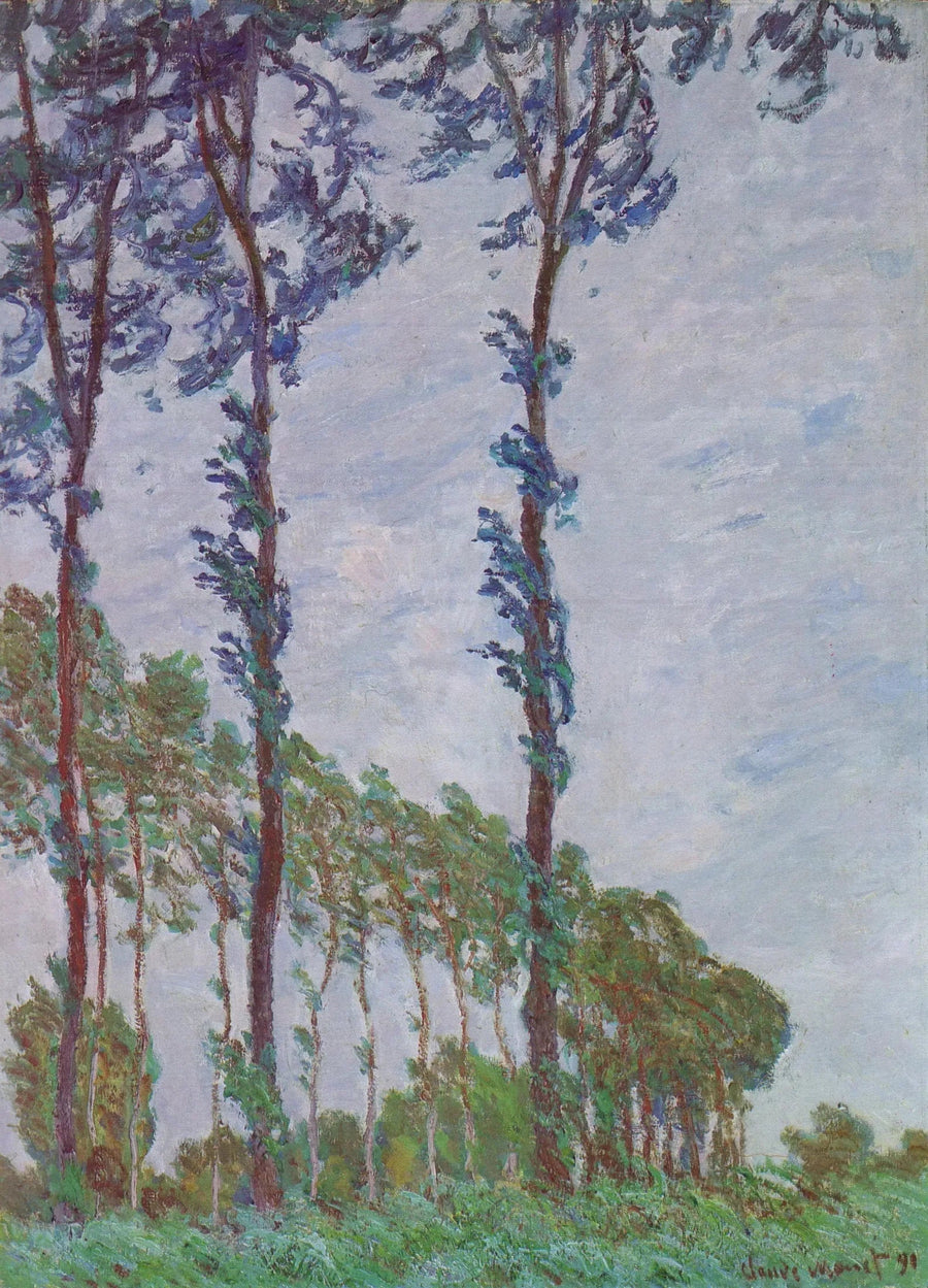 เอฟเฟกต์ลม, ชุดต้นป็อปลาร์ - Claude Monet