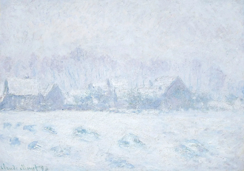 เอฟเฟกต์หิมะที่กีแวร์นี - Claude Monet